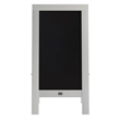 Pemberly Row White Wood A-Frame Magnetic Chalkboard Set with Markers & Stencils