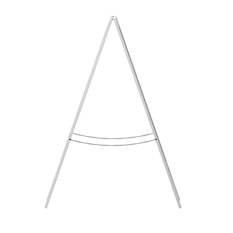 Pemberly Row White Wood A-Frame Magnetic Chalkboard Set with Markers & Stencils