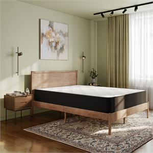 Pemberly Row 12&quot Hybrid Pocket Spring Queen Cooling Mattress in a Box