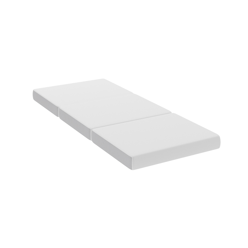 Pemberly Row Tri-Fold Cooling Memory Foam Cot Mattress in a Box