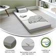 Pemberly Row Tri-Fold Cooling Memory Foam Cot Mattress in a Box