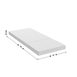 Pemberly Row Tri-Fold Cooling Memory Foam Cot Mattress in a Box