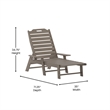 Pemberly Row 3 Piece Adirondack Set with 2 Loungers & Table in Brown