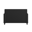 Pemberly Row Loveseat with Clean Line Stitched Frame in Black