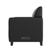 Pemberly Row Loveseat with Clean Line Stitched Frame in Black