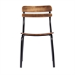 Pemberly Row Set of 2 Solid Wood Dining Chairs with Black Frame - Antique Copper