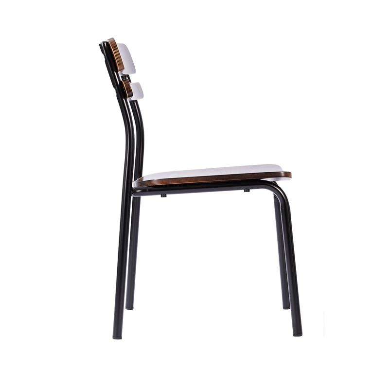 Pemberly Row Set of 2 Solid Wood Dining Chairs with Black Frame - Antique Copper