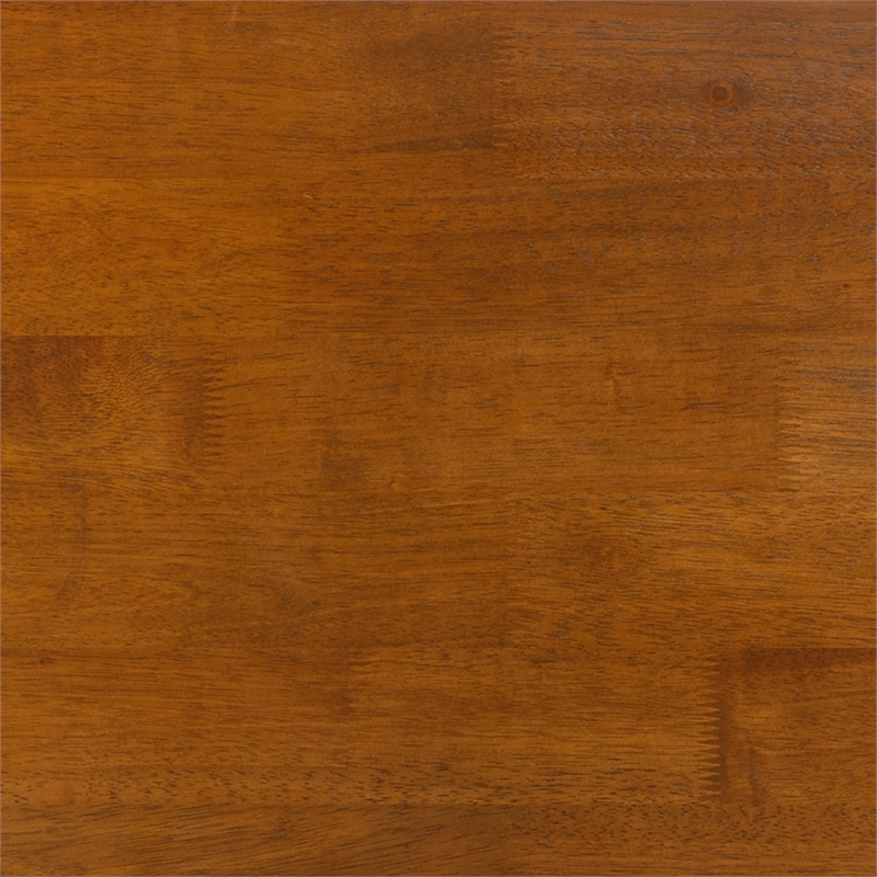 Pemberly Row Solid Wood Farmhouse Coffee Table with Lower Shelf in Walnut