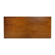Pemberly Row Solid Wood Farmhouse Coffee Table with Lower Shelf in Walnut