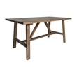 Pemberly Row Solid Wood Farmhouse Trestle Style Coffee Table in Rustic Brown
