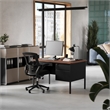 Pemberly Row 30x48 Right Side Single Pedestal Desk with 3 Locking Drawers