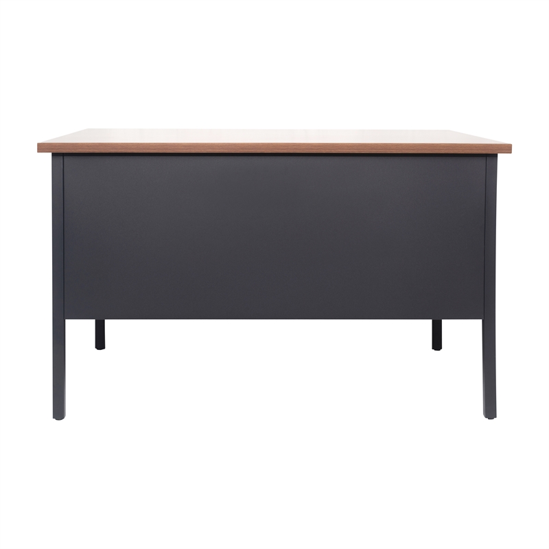 Pemberly Row 30x48 Right Side Single Pedestal Desk with 3 Locking Drawers
