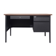 Pemberly Row 30x48 Right Side Single Pedestal Desk with 3 Locking Drawers
