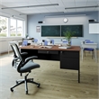Pemberly Row 30x60 Right Side Single Pedestal Desk with 3 Locking Drawers