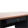 Pemberly Row 30x60 Right Side Single Pedestal Desk with 3 Locking Drawers