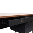 Pemberly Row 30x60 Right Side Single Pedestal Desk with 3 Locking Drawers
