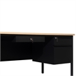 Pemberly Row 30x70 Right Side Single Pedestal Desk with 3 Locking Drawers