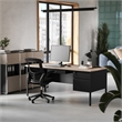 Pemberly Row 30x70 Right Side Single Pedestal Desk with 3 Locking Drawers
