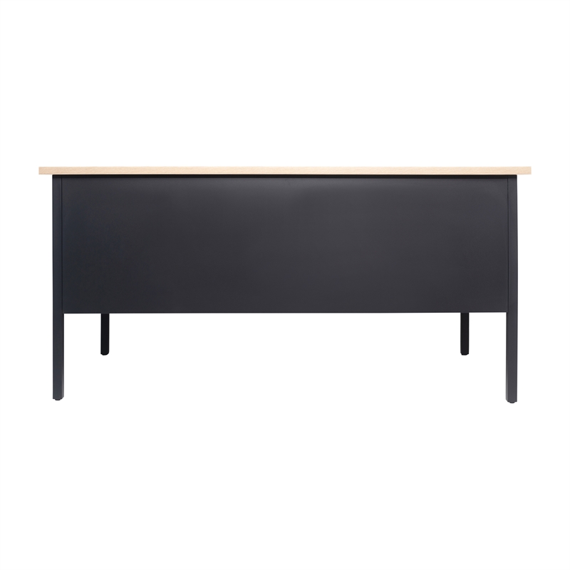 Pemberly Row 30x70 Right Side Single Pedestal Desk with 3 Locking Drawers