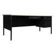 Pemberly Row 30x70 Right Side Single Pedestal Desk with 3 Locking Drawers