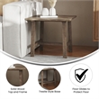 Pemberly Row Solid Wood Farmhouse Trestle Style End Table in Rustic Brown
