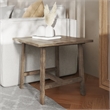 Pemberly Row Solid Wood Farmhouse Trestle Style End Table in Rustic Brown