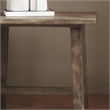 Pemberly Row Solid Wood Farmhouse Trestle Style End Table in Rustic Brown