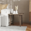 Pemberly Row Solid Wood Farmhouse Trestle Style End Table in Rustic Brown