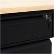 Pemberly Row 50x70 Double Pedestal Desk with 5 Locking Drawers in White Oak