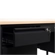 Pemberly Row 50x70 Double Pedestal Desk with 5 Locking Drawers in White Oak
