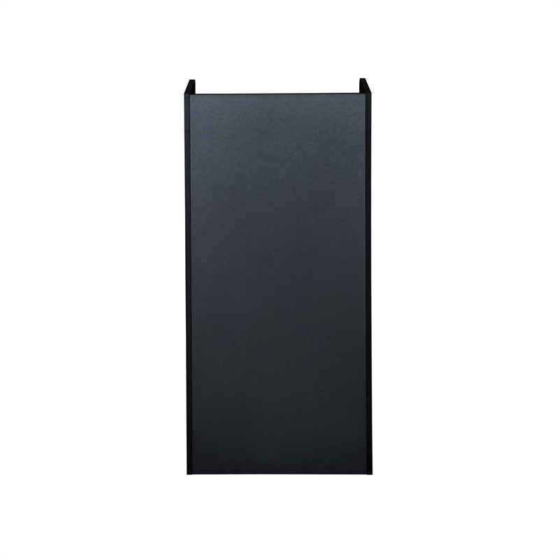 Pemberly Row Wood Tray Top Push Door Trash Receptacle in Black