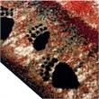 Pemberly Row Wandering Bear and Cub Rustic 4' x 5' Area Rug in Brown