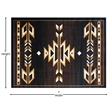 Pemberly Row Southwestern 5' x 7' Area Rug in Shades of Brown Beige and Black