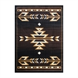 Pemberly Row Southwestern 5' x 7' Area Rug in Shades of Brown Beige and Black