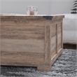 Pemberly Row Farmhouse Coffee Table with Hinged Lift Top & Storage in Gray Wash