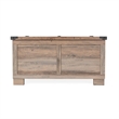 Pemberly Row Farmhouse Coffee Table with Hinged Lift Top & Storage in Gray Wash