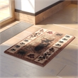 Pemberly Row Mother Bear with 2 Cubs 2' x 3' Indoor Area Rug in Brown