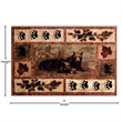 Pemberly Row Mother Bear with 2 Cubs 6' x 9' Indoor Area Rug in Brown