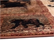 Pemberly Row Mother Bear with 2 Cubs 6' x 9' Indoor Area Rug in Brown