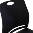 Pemberly Row Plastic Stack Chair with Steel Sled Base in Black