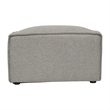 Pemberly Row Contemporary Modular Sectional Sofa Ottoman in Gray
