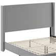 Pemberly Row King Upholstered Platform Bed with Channel Stitched Headboard