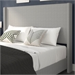 Pemberly Row King Upholstered Platform Bed with Channel Stitched Headboard
