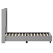 Pemberly Row King Upholstered Platform Bed with Channel Stitched Headboard