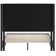 Pemberly Row Queen Upholstered Platform Bed with Channel Stitched Headboard