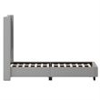 Pemberly Row Queen Upholstered Platform Bed with Channel Stitched Headboard
