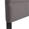 Pemberly Row Universal Fit Tufted Upholstered King Headboard in Gray