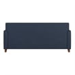 Pemberly Row LeatherSoft Sofa with Clean Line Stitched Frame in Navy