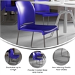 Pemberly Row 880 lb Capacity Full Back Contoured Stack Chair with Sled Base