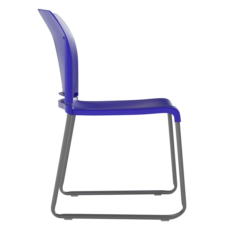 Pemberly Row 880 lb Capacity Full Back Contoured Stack Chair with Sled Base